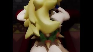Blonde bowsette anal