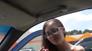 Risky B-Day Public Ohmibod Masturbation & Facial